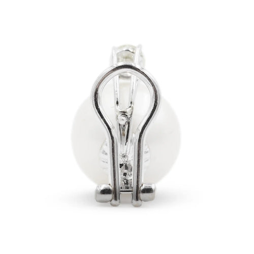 Boucles d'oreilles Boucles d’oreilles en or blanc 18 carats avec perles d’Australie et diamants 58 Facettes 13285