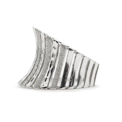 Bague Bague jonc en or blanc 18 kt 58 Facettes 7806