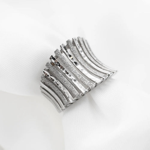 Bague Bague jonc en or blanc 18 kt 58 Facettes 7806