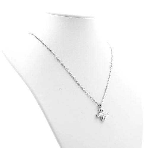 Collier Bulgari - Collier croix en or blanc 18 ct et diamants 58 Facettes 16211