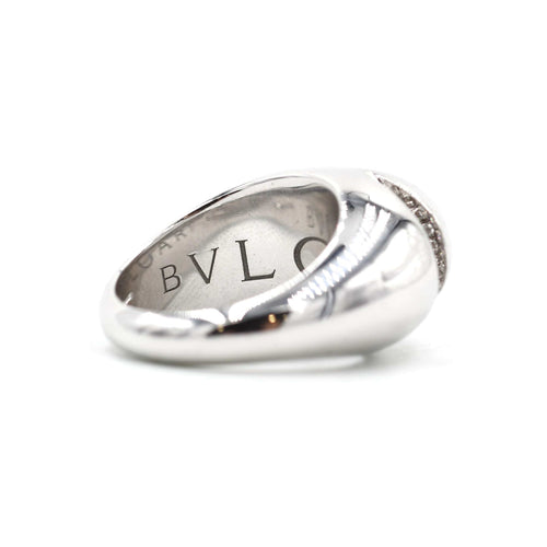 Bague 55 Bulgari Cabochon - Bague en or blanc 18 kt et diamants 58 Facettes 3441