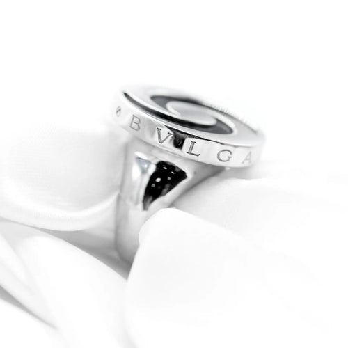 Bague 51 Bulgari Optical - Bague en or blanc 18 ct et onyx 58 Facettes 4579