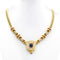 Collier Collier - Collier en or jaune 18 kt avec saphir du Sri Lanka, diamants et rubis 58 Facettes 22289