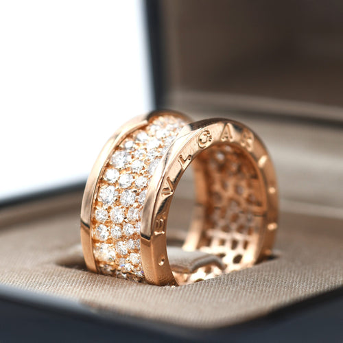 Bague 52 Bulgari B.zero1 Anish Kapoor - Bague haute en or rose 18 ct et diamants 58 Facettes 21880