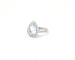 Bague 54 Bague en or blanc 18 ct avec aigue-marine 3,63 ct et diamants 0,66 ct 58 Facettes 14262