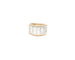 Bague Bague en or rose et or blanc 18 ct avec diamants taille baguette 2,40 ct 58 Facettes 14373