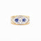 Bague Bague en or jaune 18 ct avec saphir et diamant 58 Facettes 16933