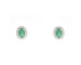 Boucles d'oreilles Boucles d'oreilles - Or blanc 18 kt, émeraudes de Zambie et diamants 58 Facettes 14079