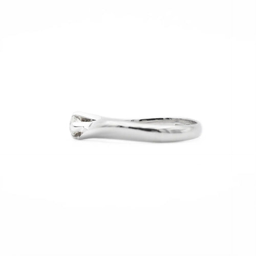 Bague Bague solitaire en or blanc 18 carats avec diamant 0,20 ct 58 Facettes 17415