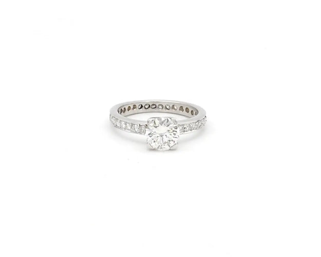 Bague 52 Bague solitaire - Diamants en or blanc 18 ct 58 Facettes 14455