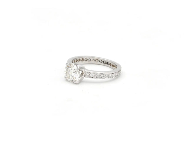 Bague 52 Bague solitaire - Diamants en or blanc 18 ct 58 Facettes 14455