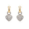 Boucles d'oreilles Boucles d’oreilles cœur en or jaune et or blanc 18 ct avec diamants 1,60 ct 58 Facettes 17046