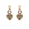 Boucles d'oreilles Boucles d’oreilles cœur en or jaune et or blanc 18 ct avec diamants 1,60 ct 58 Facettes 17046