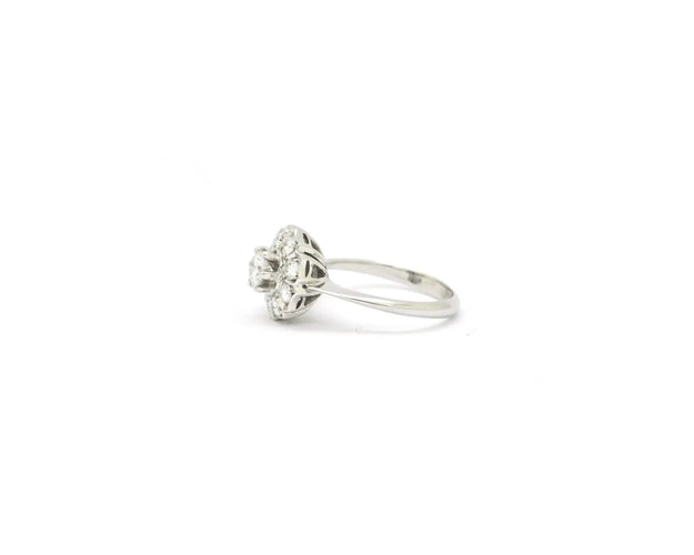 Bague Bague en or blanc 18 ct avec diamant central 0,30 ct et diamants 58 Facettes 14492