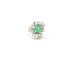 Bague Bague en or blanc 18 carats avec émeraude 1,81 ct et diamants 58 Facettes 14539