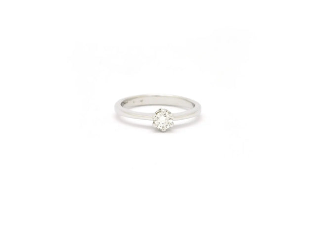 Bague Bague solitaire 0,30 ct en or blanc 18 kt et diamant 58 Facettes 14516