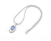 Collier Collier - Pendentif en or blanc 18 ct avec saphir de Ceylan et diamants 58 Facettes 14572