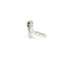 Bague Bague en or blanc 18 ct avec saphir 0,98 ct et diamants 58 Facettes 14690