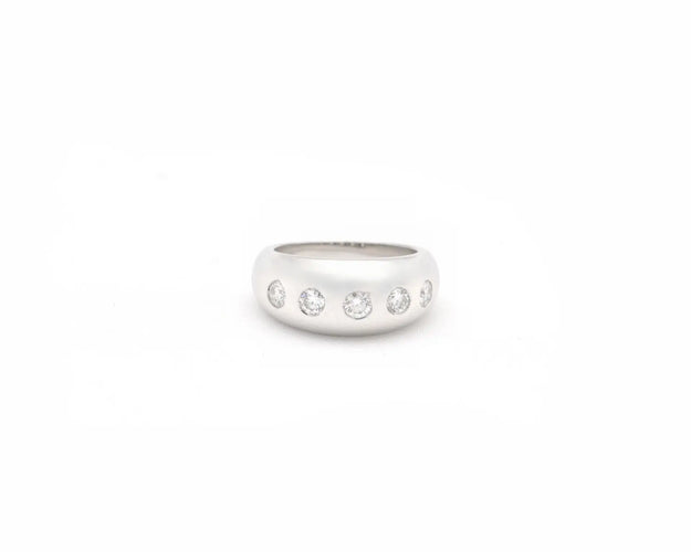 Bague 49 Bulgari Bombolino - Bague en or blanc et diamants 58 Facettes 14635