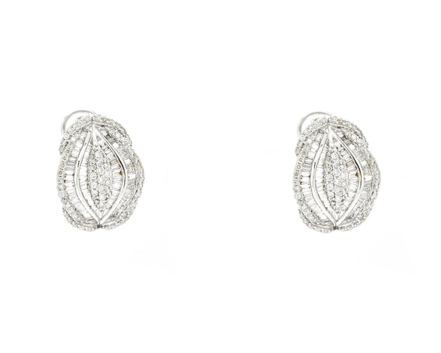 Boucles d'oreilles Boucles d’oreilles en or blanc 18 carats avec diamants 3,20 ct 58 Facettes 14719