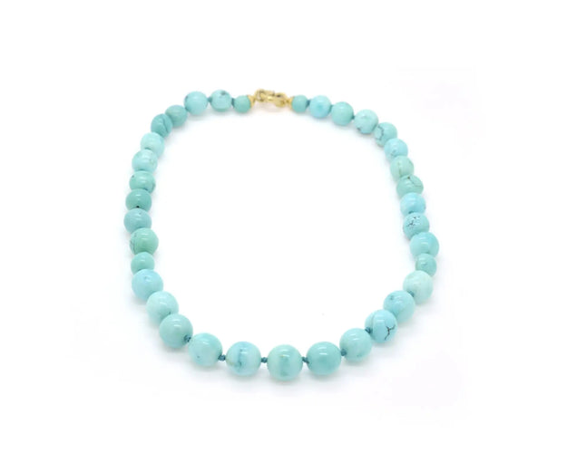 Collier Collier en turquoise avec fermoir en or 18 ct 58 Facettes 14822