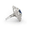 Bague Bague en or blanc 18 kt avec saphir 3,96 ct et diamants 2,40 ct 58 Facettes 22362