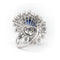 Bague Bague en or blanc 18 kt avec saphir 3,96 ct et diamants 2,40 ct 58 Facettes 22362