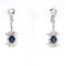 Orecchini Pendenti in Oro Bianco con Zaffiri scaldati e Diamanti 58 Facettes 22369