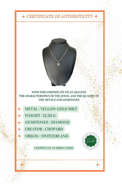 CHOPARD - collier pendentif cœur Happy Diamond en or jaune