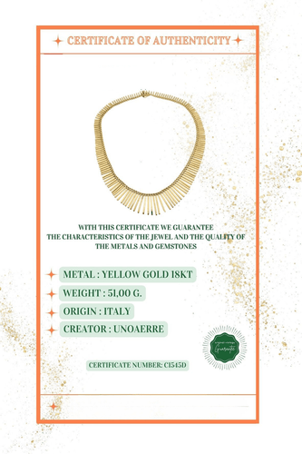 Collier UNOAERRE - Collier rétro à franges en or jaune 58 Facettes