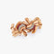 Boucles d'oreilles Broche double clip - Broche Art déco en or bicolore 18 ct, diamants et rubis synthétiques 58 Facettes 22751