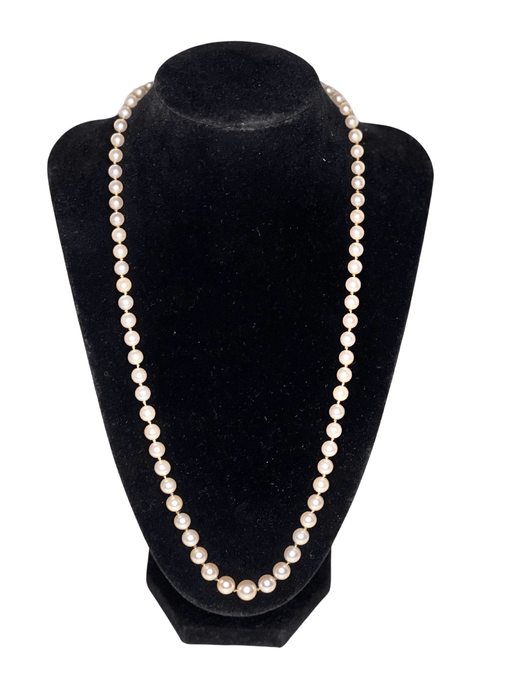 Collier Collier Art Deco  perles de culture, fermoir argent et perle 58 Facettes