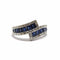 Bague 54 Bague lien en Or blanc, saphirs & diamants 58 Facettes