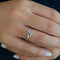 Bague 54 Bague grappe diamants or blanc 58 Facettes