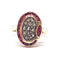Bague 55 Bague rubis diamants or rose 58 Facettes