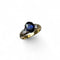 Bague 53 Bague - Bague saphir ovale birman et diamants en or jaune 58 Facettes