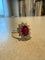 Bague 51.5 Bague en or jaune 18K avec rubis birman et diamants 58 Facettes