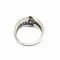 Bague 54 Bague lien en Or blanc, saphirs & diamants 58 Facettes