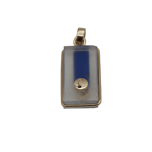 Pendentif Pendentif diamant et verre sur or jaune 58 Facettes