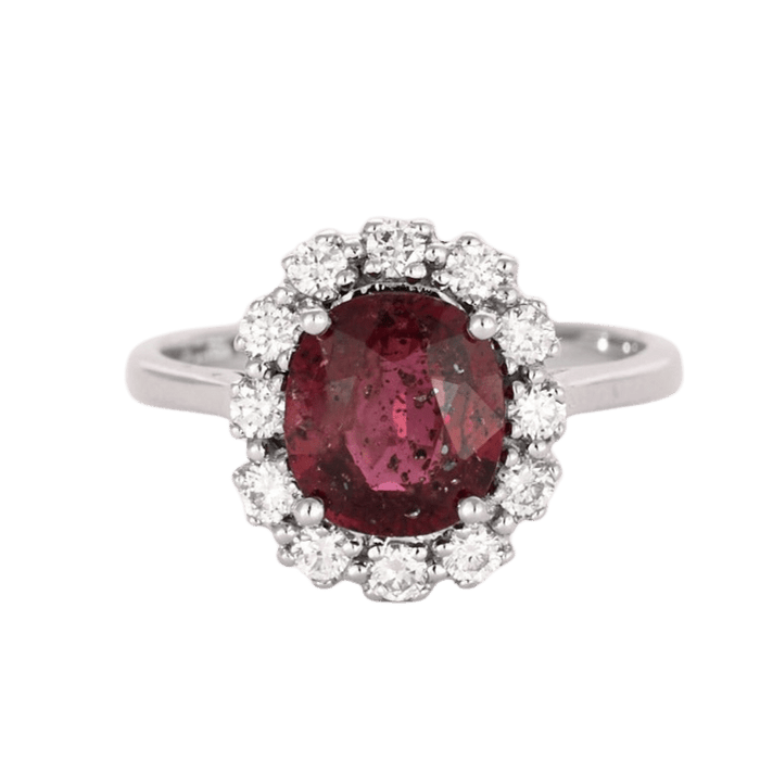 Bague 54 Bague Pompadour, rubis, diamants 58 Facettes DV0671-15-54-3