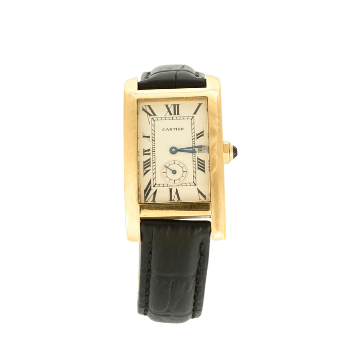 Montre CARTIER - Tank Américaine - Montre or jaune 58 Facettes 230343