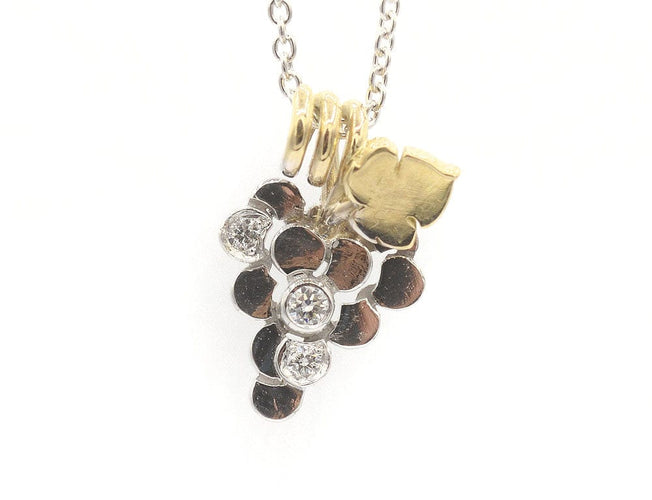 Pendentif Pendentif grappe de raisin en or blanc et diamants 58 Facettes F1361 F1359