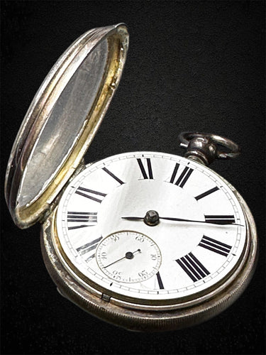 Montre E. Perfitt - Montre de poche en argent sterling, Londres 1874 58 Facettes