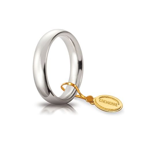 Unoaerre Comoda - Alliance en or blanc 4 mm 58 Facettes F36