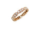 Bague 51 Alliance « Ruban pincé » en or rose et diamants 1,24 ct 58 Facettes F585