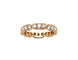 Bague 51 Alliance « Ruban pincé » en or rose et diamants 1,24 ct 58 Facettes F585
