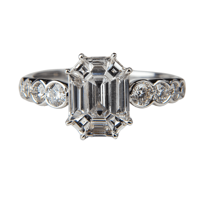 Bague 53 Bague Cluster Diamant Illusion Set 58 Facettes Diarond