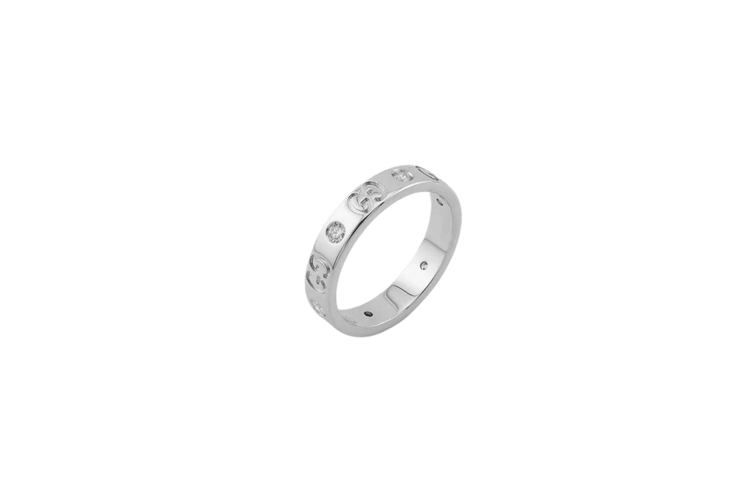 Bague 53 GUCCI - Bague en or blanc et diamants 58 Facettes ANL699