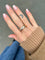 Bague 55 Bague gypsy en or rose 18 carats et diamants taille coussin 58 Facettes 1
