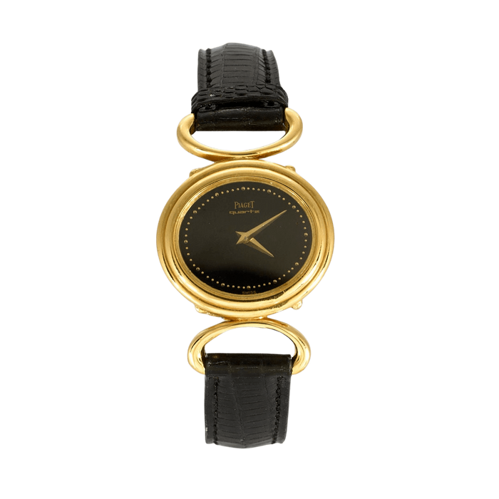 Montre PIAGET - Montre de dame en or jaune et onyx 58 Facettes